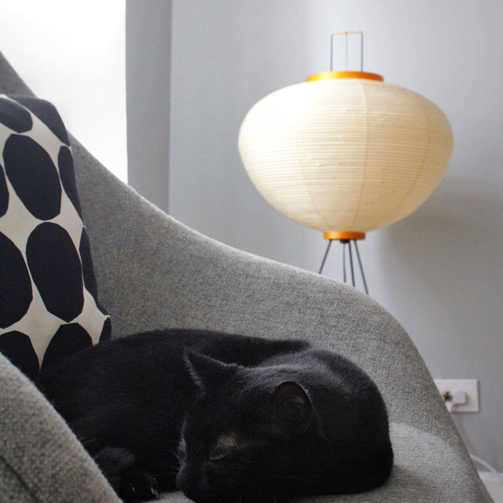 Modern Rice Paper Floor Lamp for Living Room and Bedroom — Halden Lighting