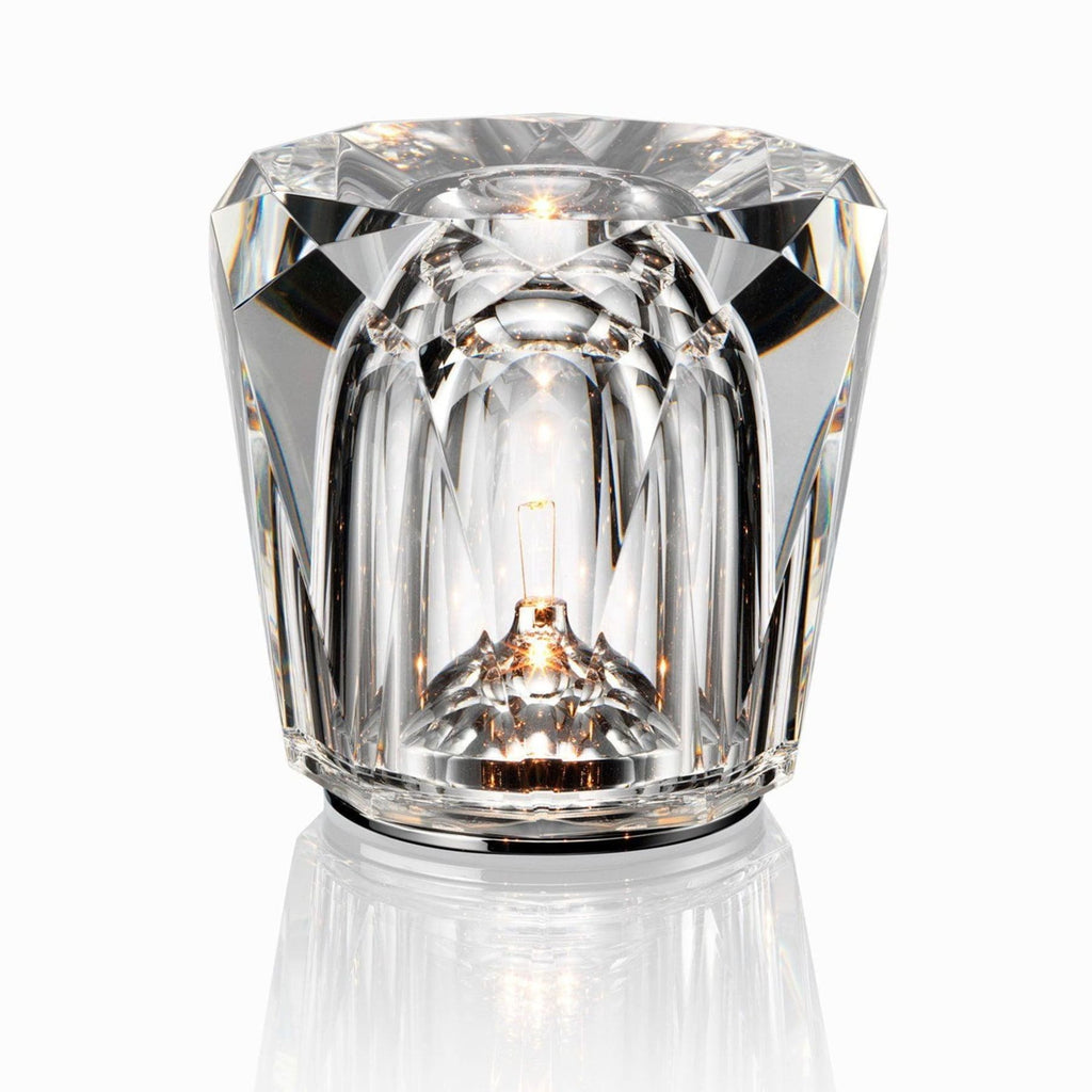 Modern Crystal Table Lamp With Warm LED Glow for Living Room in Model B: Ø8.2 x 9 cm (Ø3.2" x 3.5") — Halden Lighting