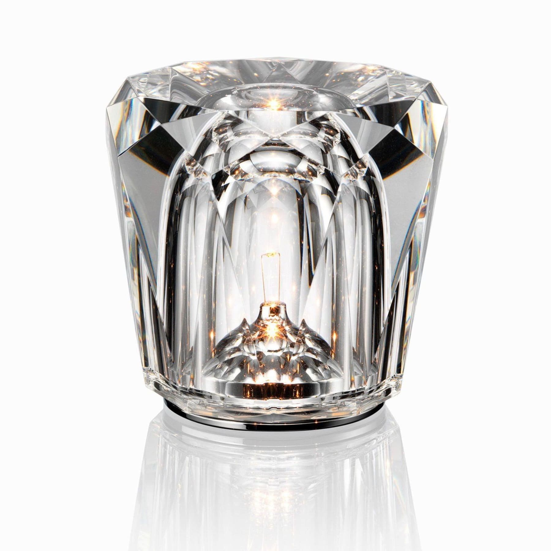 Modern Crystal Table Lamp With Warm LED Glow for Living Room in Model B: Ø8.2 x 9 cm (Ø3.2" x 3.5") — Halden Lighting