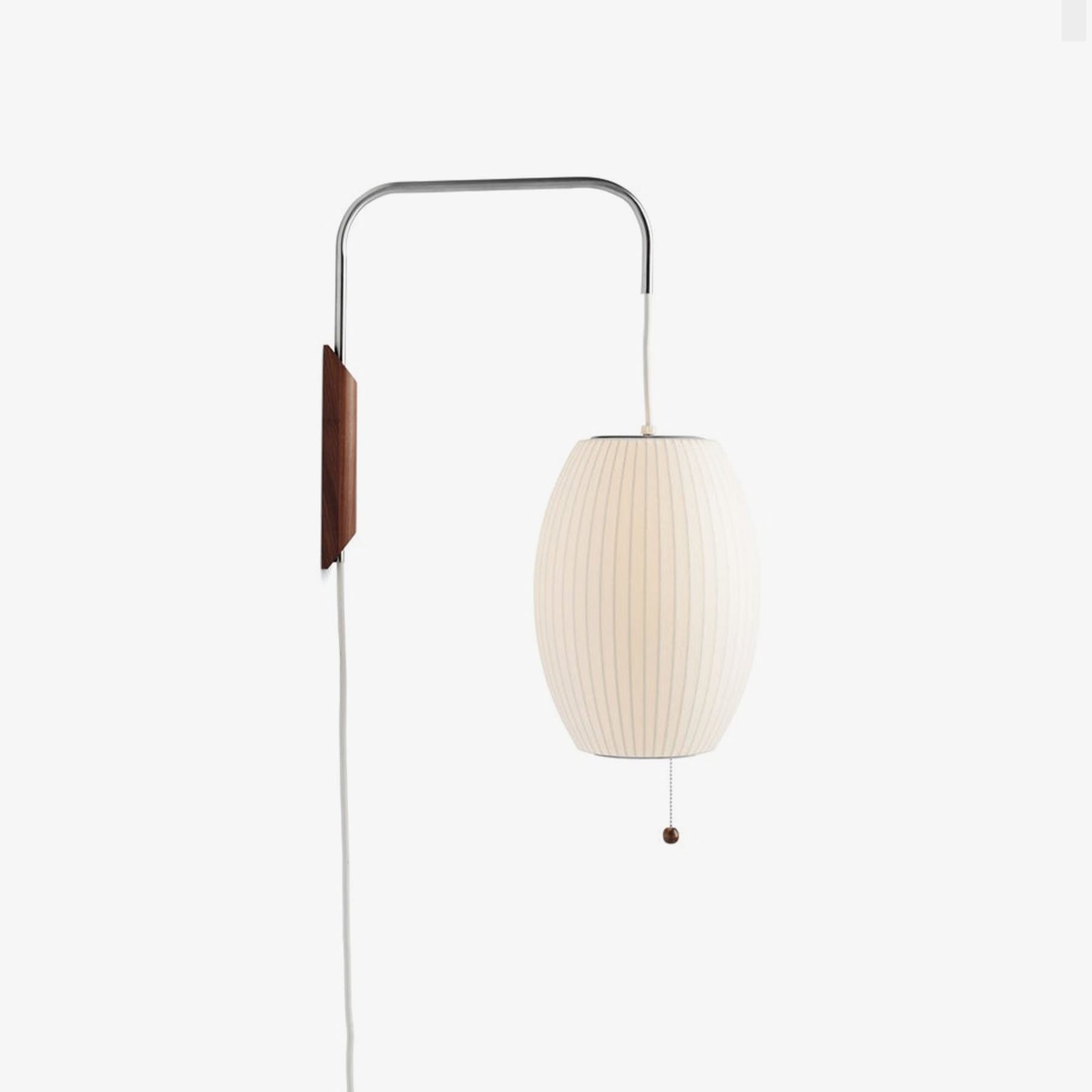 Retro Silk and Walnut Wall Light With Warm LED Glow — Halden Lighting