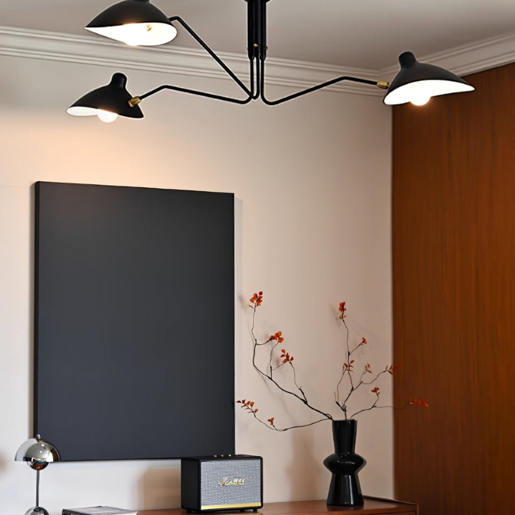 Modern Linear Metal Ceiling Light for Living Room — Halden Lighting