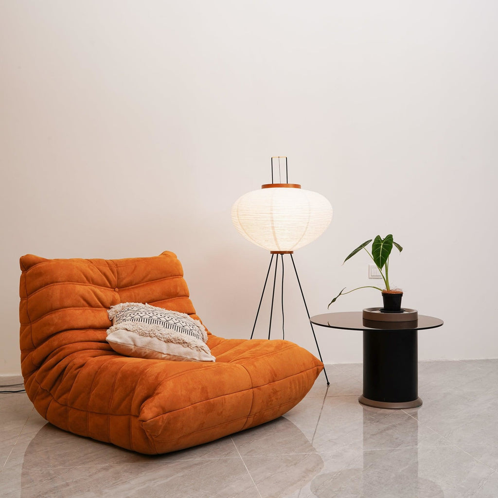 Modern Rice Paper Floor Lamp for Living Room and Bedroom — Halden Lighting