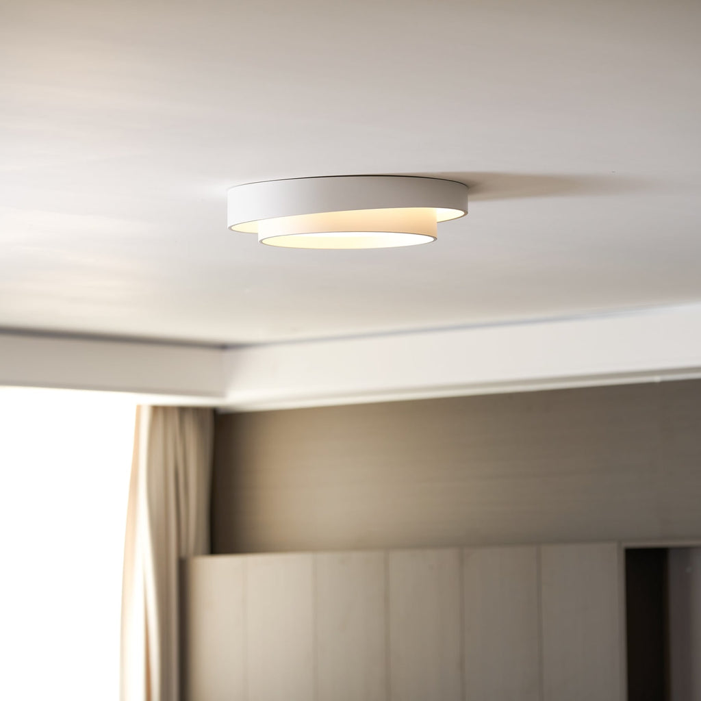 Modern Metal Flush Mount Ceiling Light With Cool Daylight Glow — Halden Lighting