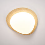 Scandinavian Wood Flush Mount Ceiling Light for Living Room — Halden Lighting