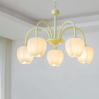 Retro Metal And Glass Chandelier With Included Bulbs For Living Room — Halden Lighting