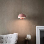 Modern Metal Dome Pendant Light With Integrated LED for Kitchen and Dining — Halden Lighting
