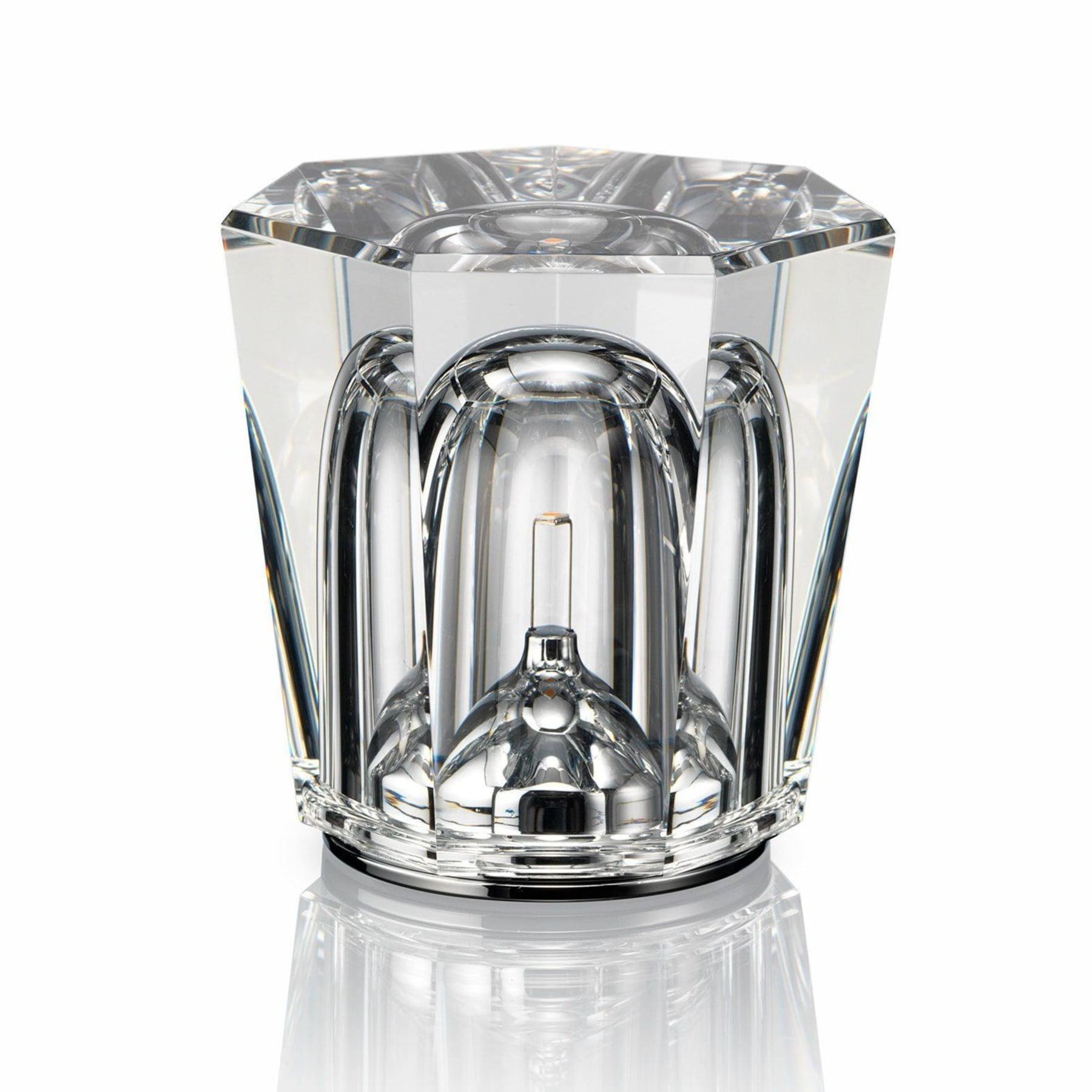 Modern Crystal Table Lamp With Warm LED Glow for Living Room in Model C: Ø8.2 x 9 cm (Ø3.2" x 3.5") — Halden Lighting
