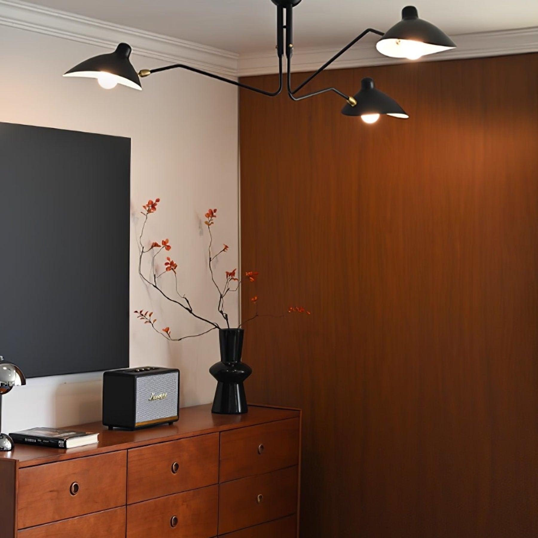 Modern Linear Metal Ceiling Light for Living Room — Halden Lighting