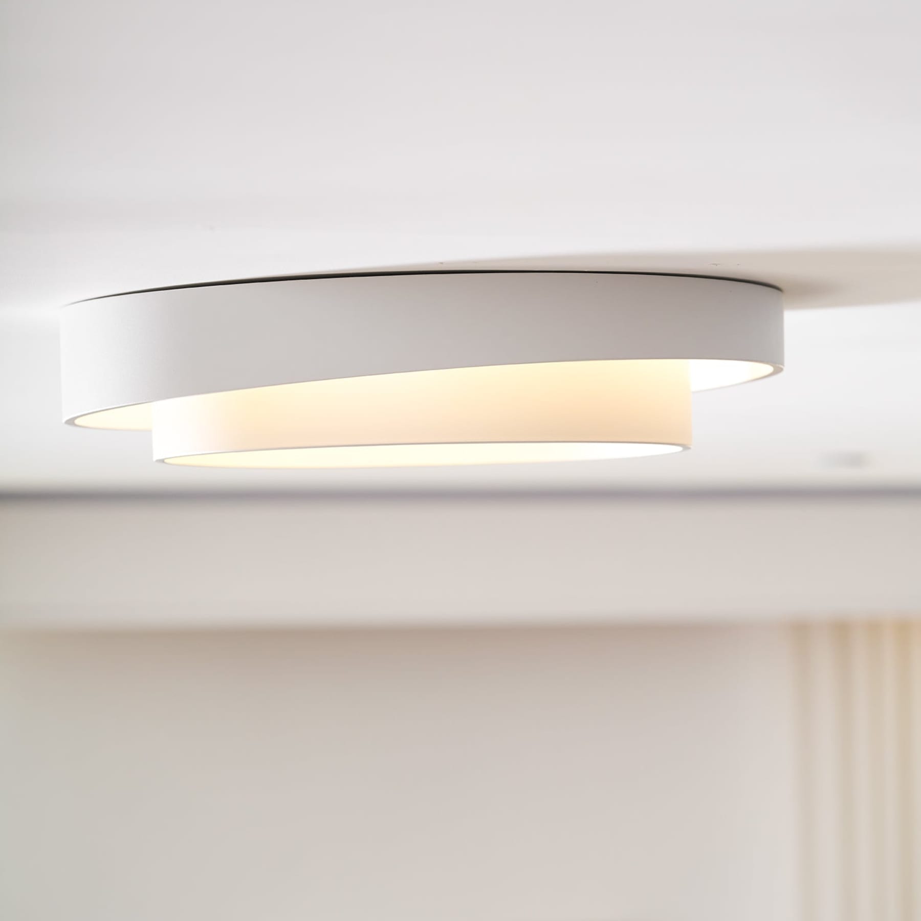 Modern Metal Flush Mount Ceiling Light With Cool Daylight Glow — Halden Lighting