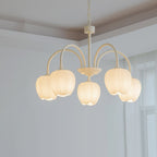 Retro Metal And Glass Chandelier With Included Bulbs For Living Room — Halden Lighting
