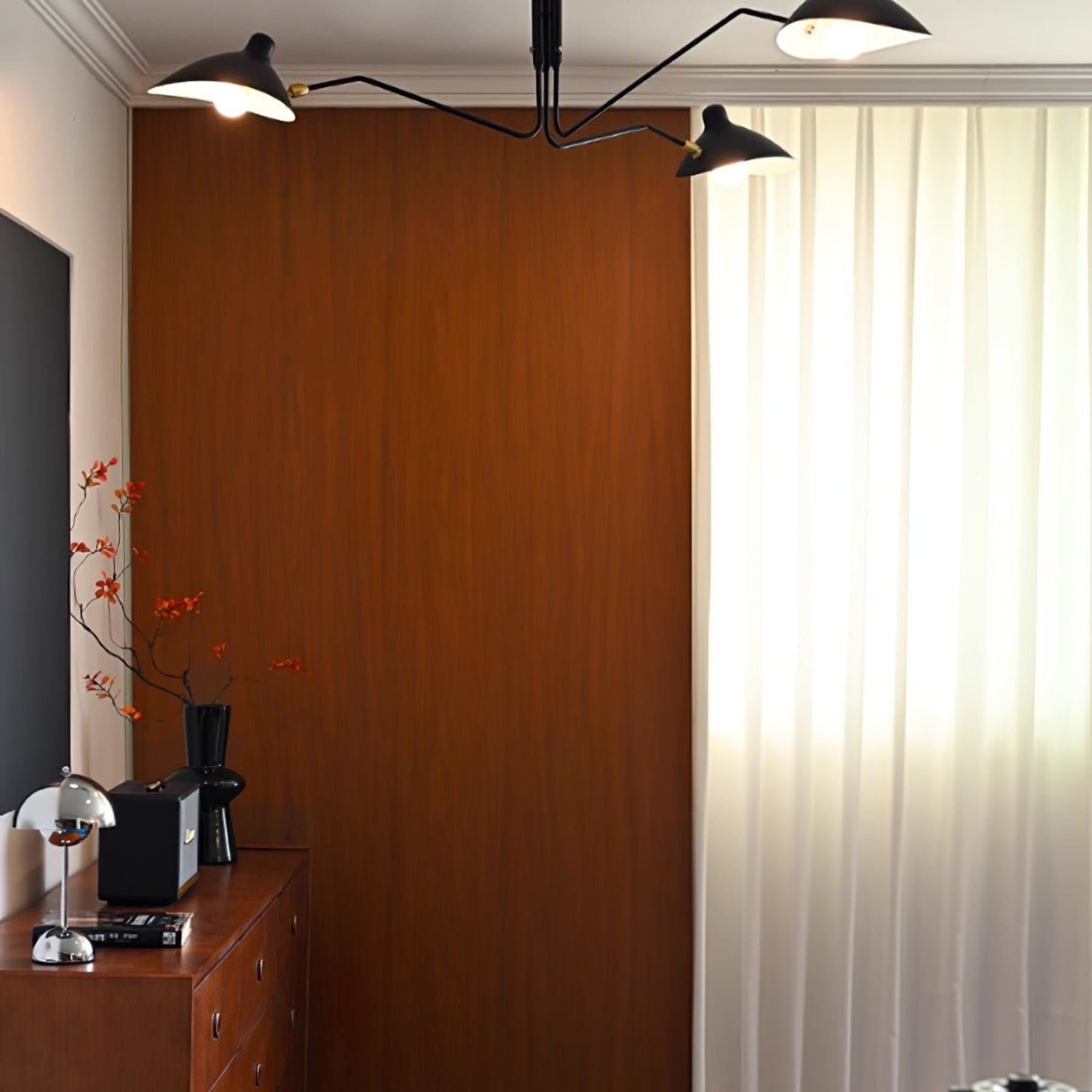 Modern Linear Metal Ceiling Light for Living Room — Halden Lighting