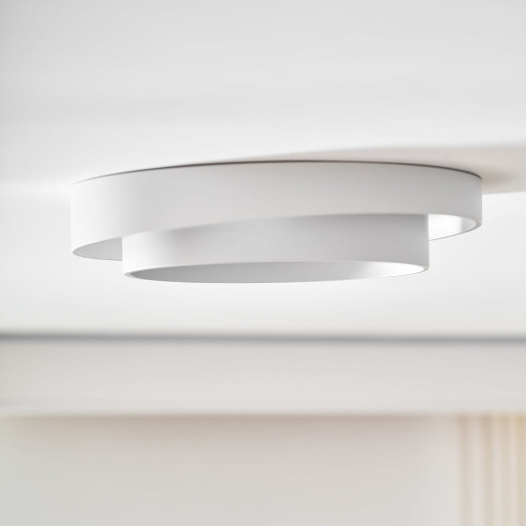 Modern Metal Flush Mount Ceiling Light With Cool Daylight Glow — Halden Lighting