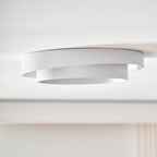 Modern Metal Flush Mount Ceiling Light With Cool Daylight Glow — Halden Lighting