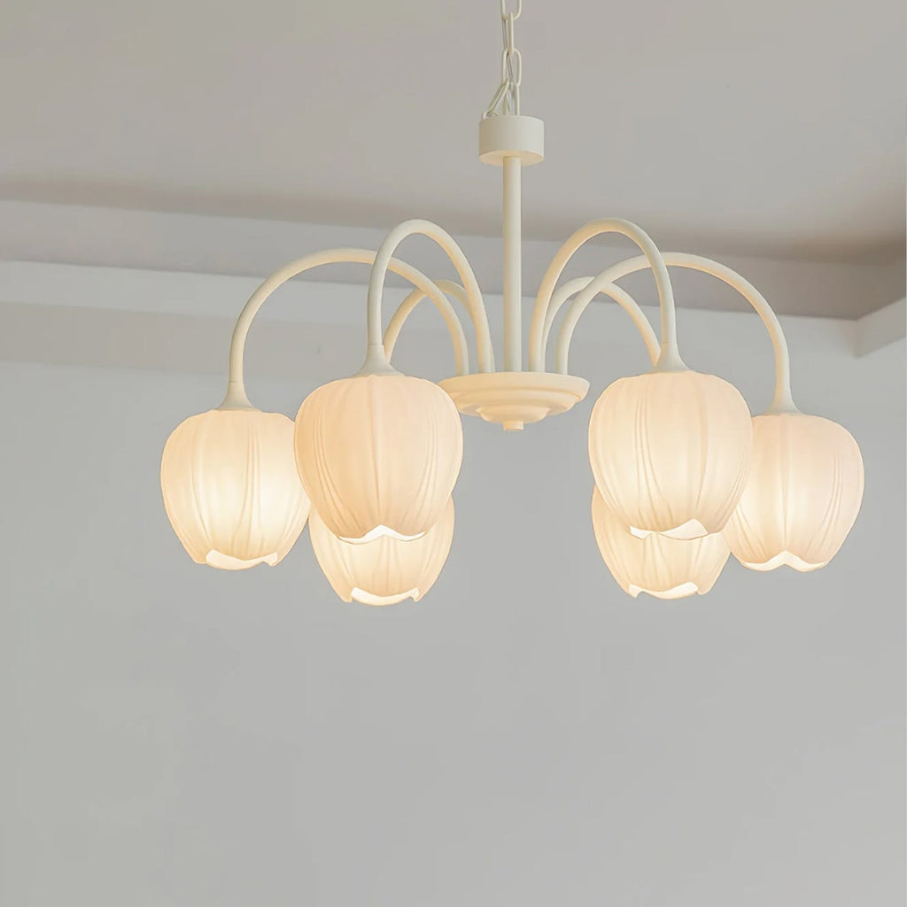 Retro Metal And Glass Chandelier With Included Bulbs For Living Room — Halden Lighting