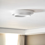 Modern Metal Flush Mount Ceiling Light With Cool Daylight Glow — Halden Lighting