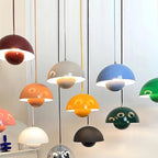 Modern Metal Dome Pendant Light With Integrated LED for Kitchen and Dining — Halden Lighting