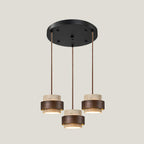 Modern Travertine And Wood Pendant Light For Dining Room — Halden Lighting