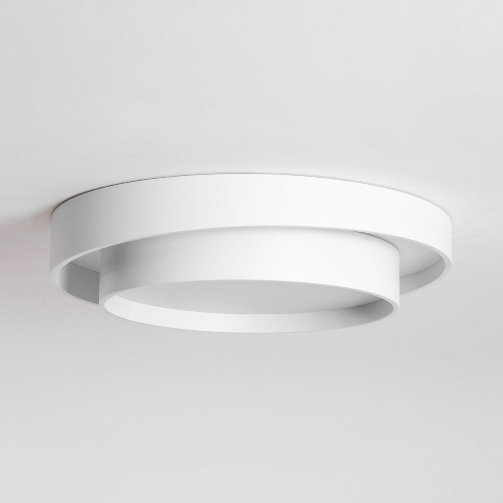Modern Metal Flush Mount Ceiling Light With Cool Daylight Glow — Halden Lighting