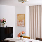 Traditional Brass Flush Mount Ceiling Light With Cool Daylight Glow — Halden Lighting