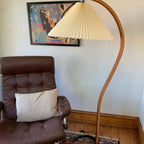 Scandinavian Wood Floor Lamp With Warm LED Glow for Living Room — Halden Lighting