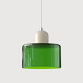 Modern Glass Pendant Light for Kitchen and Dining Room in Green — Halden Lighting