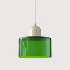 Modern Glass Pendant Light for Kitchen and Dining Room in Green — Halden Lighting