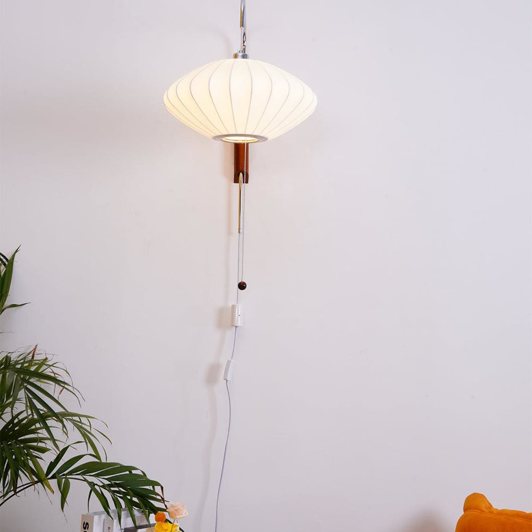 Retro Silk and Walnut Wall Light With Warm LED Glow — Halden Lighting