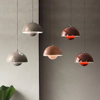 Modern Metal Dome Pendant Light With Integrated LED for Kitchen and Dining — Halden Lighting