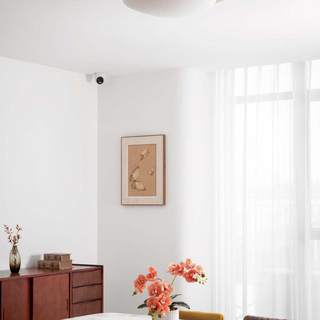 Scandinavian Wood Flush Mount Ceiling Light for Living Room — Halden Lighting