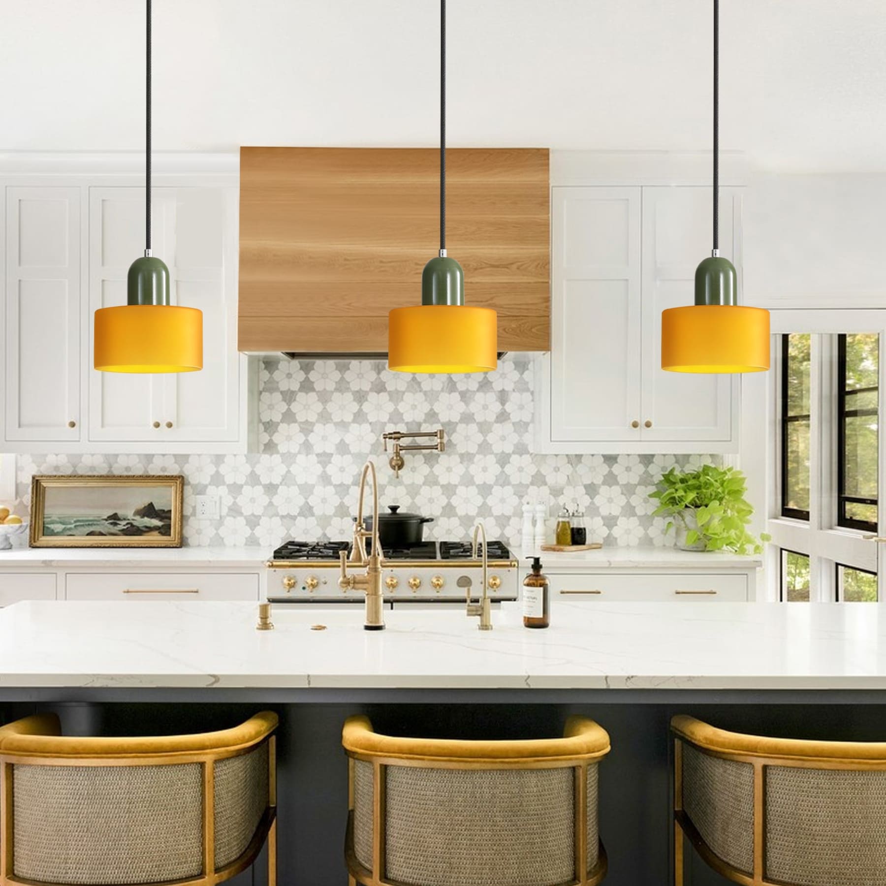Modern Glass Pendant Light for Kitchen and Dining Room — Halden Lighting