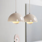Modern Metal Dome Pendant Light With Integrated LED for Kitchen and Dining — Halden Lighting