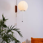 Retro Silk and Walnut Wall Light With Warm LED Glow — Halden Lighting