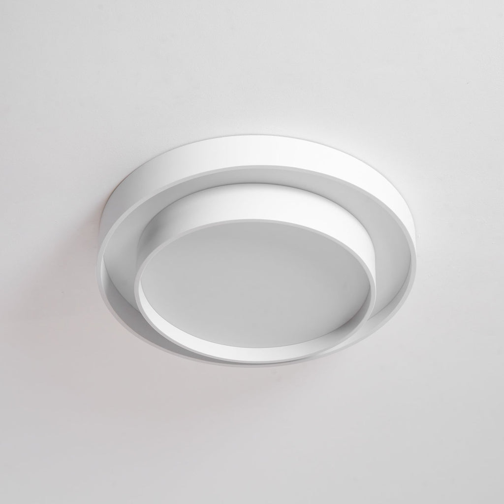 Modern Metal Flush Mount Ceiling Light With Cool Daylight Glow — Halden Lighting