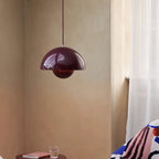 Modern Metal Dome Pendant Light With Integrated LED for Kitchen and Dining — Halden Lighting