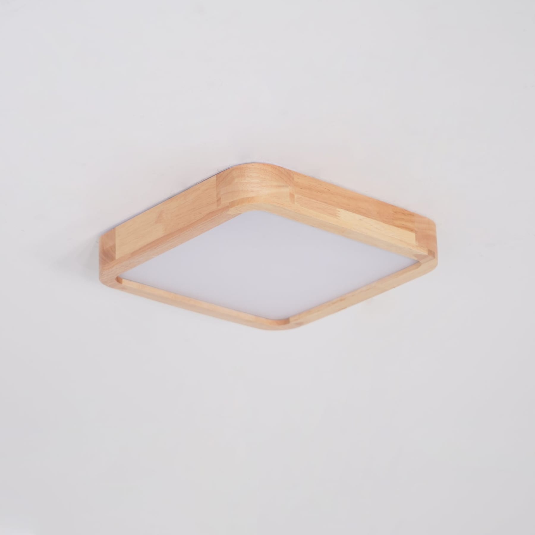 Scandinavian Wood Flush Mount Ceiling Light With Slim Profile — Halden Lighting