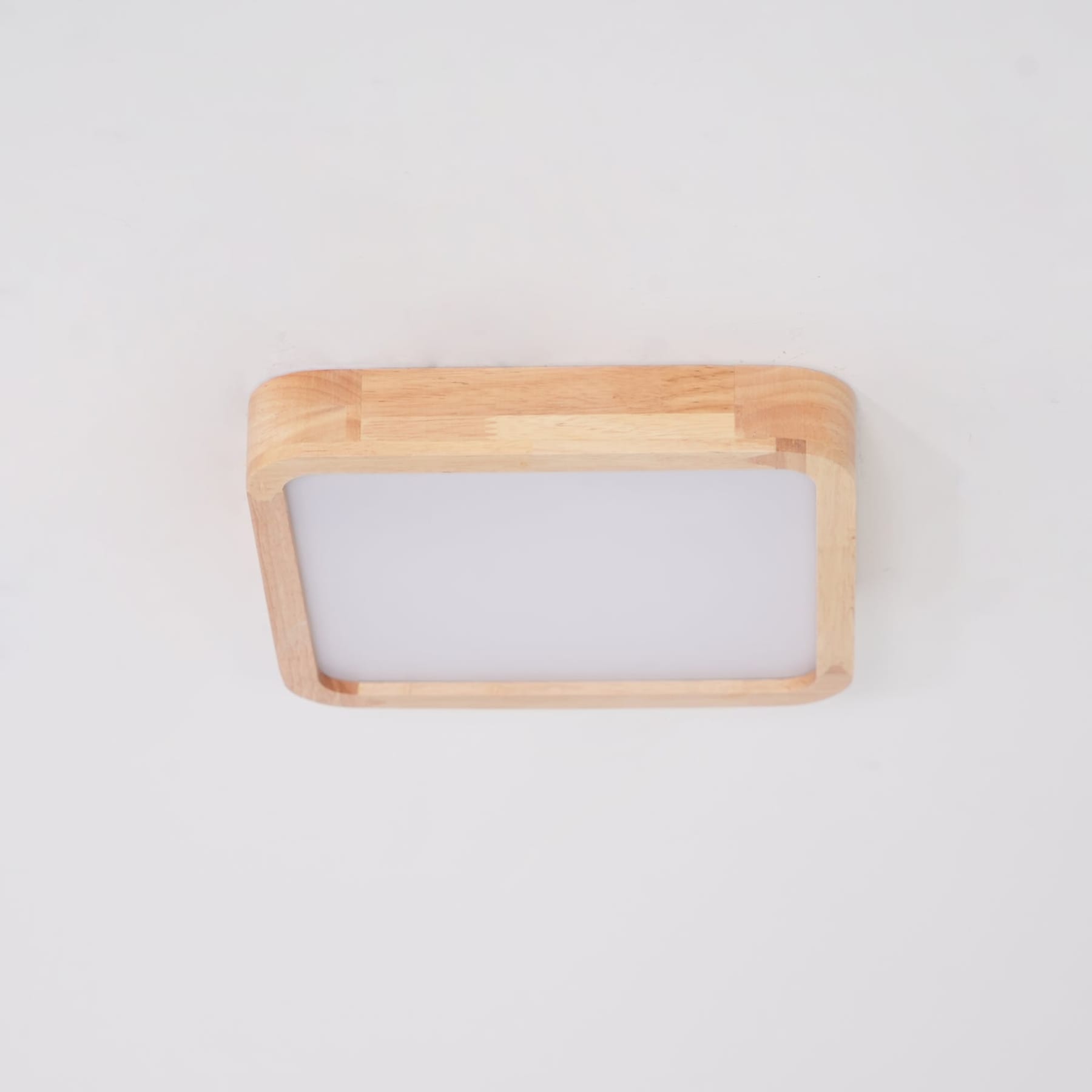 Scandinavian Wood Flush Mount Ceiling Light With Slim Profile — Halden Lighting