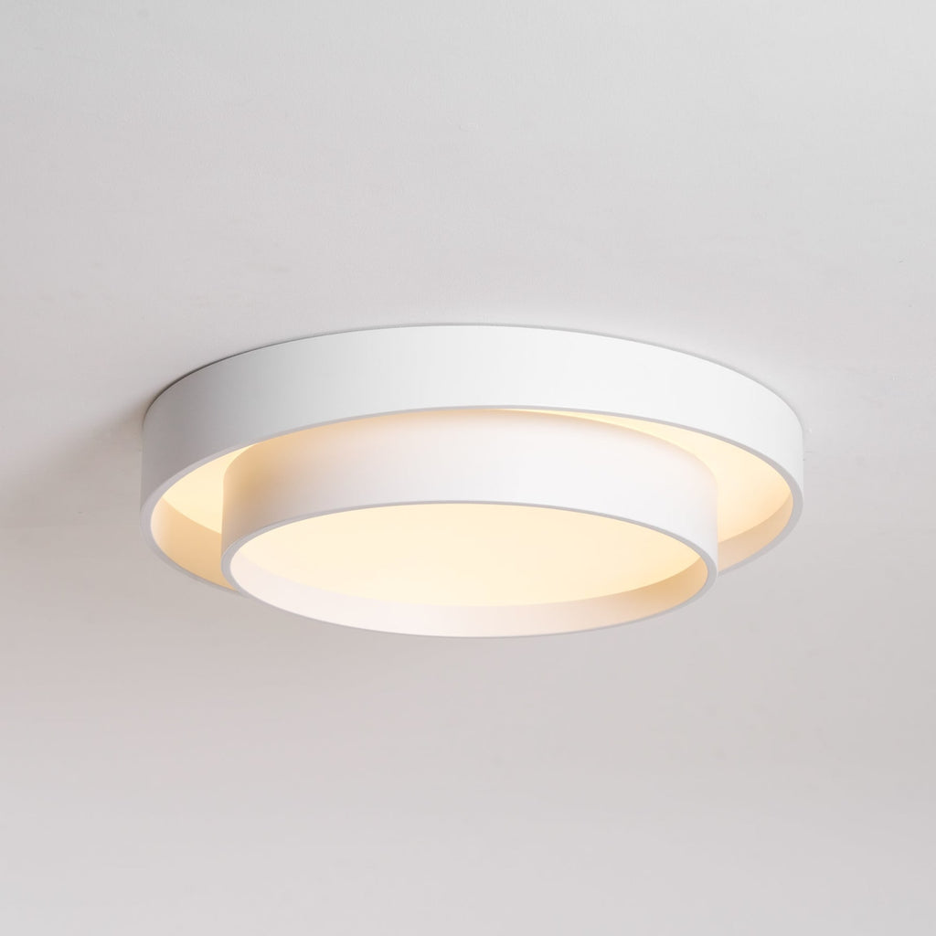 Modern Metal Flush Mount Ceiling Light With Cool Daylight Glow — Halden Lighting