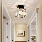 Modern Acrylic Semi-Flush Mount Ceiling Light for Living Room — Halden Lighting