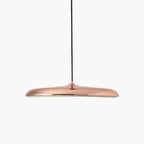 Minimalist Metal and Acrylic Pendant Light With Warm LED Glow in Rosé Gold — Halden Lighting
