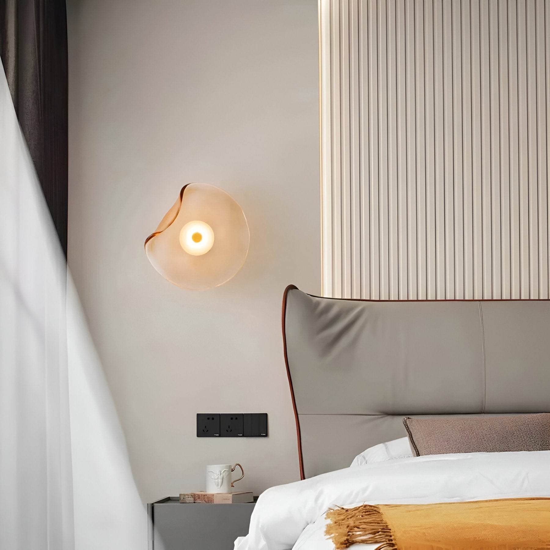 Modern Glass Wall Light With Warm LED Glow — Halden Lighting