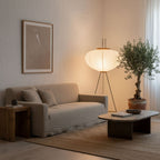 Modern Rice Paper Floor Lamp for Living Room and Bedroom — Halden Lighting