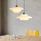 Modern Glass Pendant Light With Warm LED Glow for Dining Room — Halden Lighting