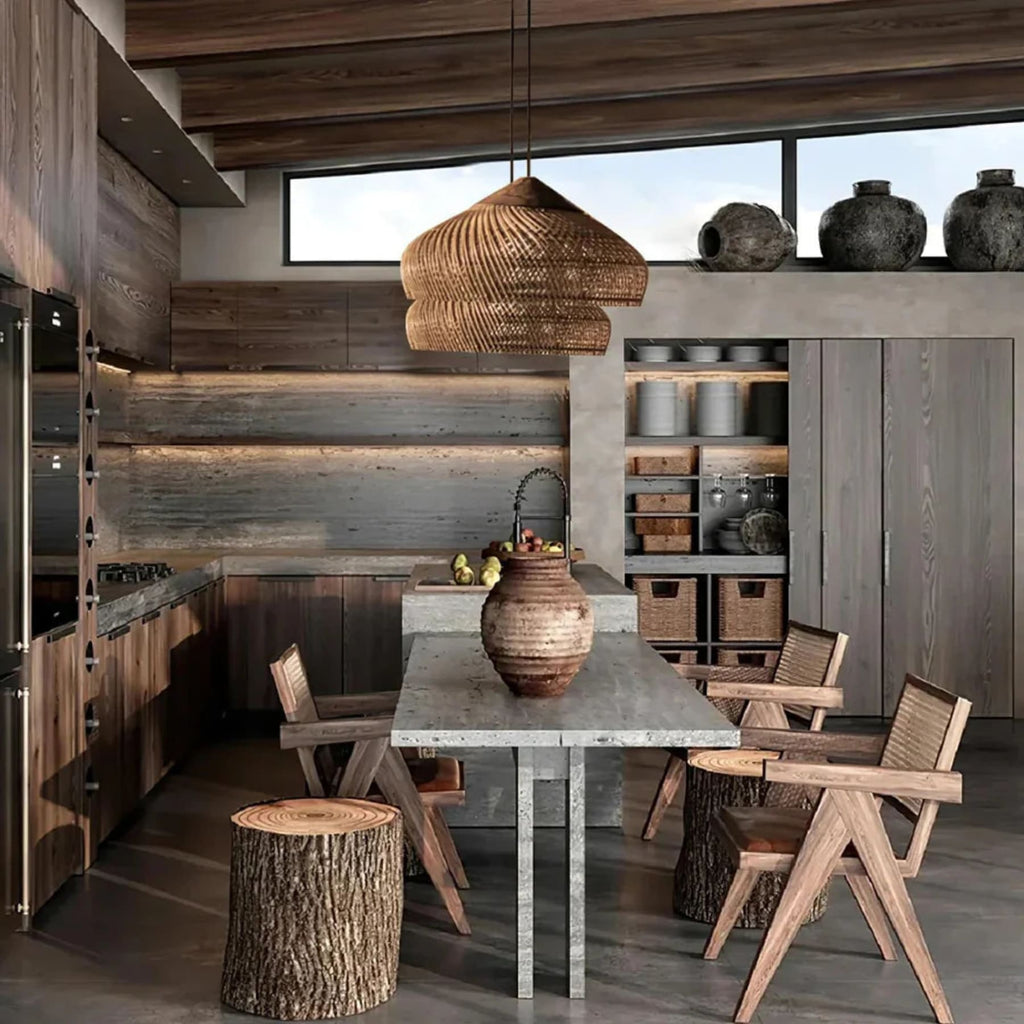 Bohemian Rattan Pendant Light With Warm LED Glow — Halden Lighting