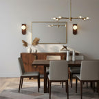 Modern Wood Wall Light With Tri-Colour LED Glow — Halden Lighting