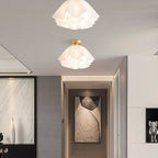 Modern Copper and Acrylic Semi-Flush Ceiling Light With Dimmable Glow — Halden Lighting