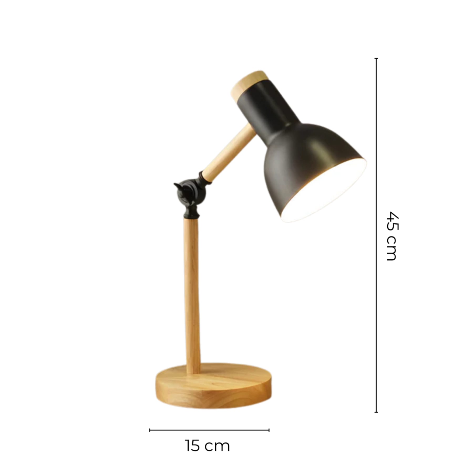 Modern Wood Table Lamp With Tri-Colour Dimmable Light for Home Office — Halden Lighting