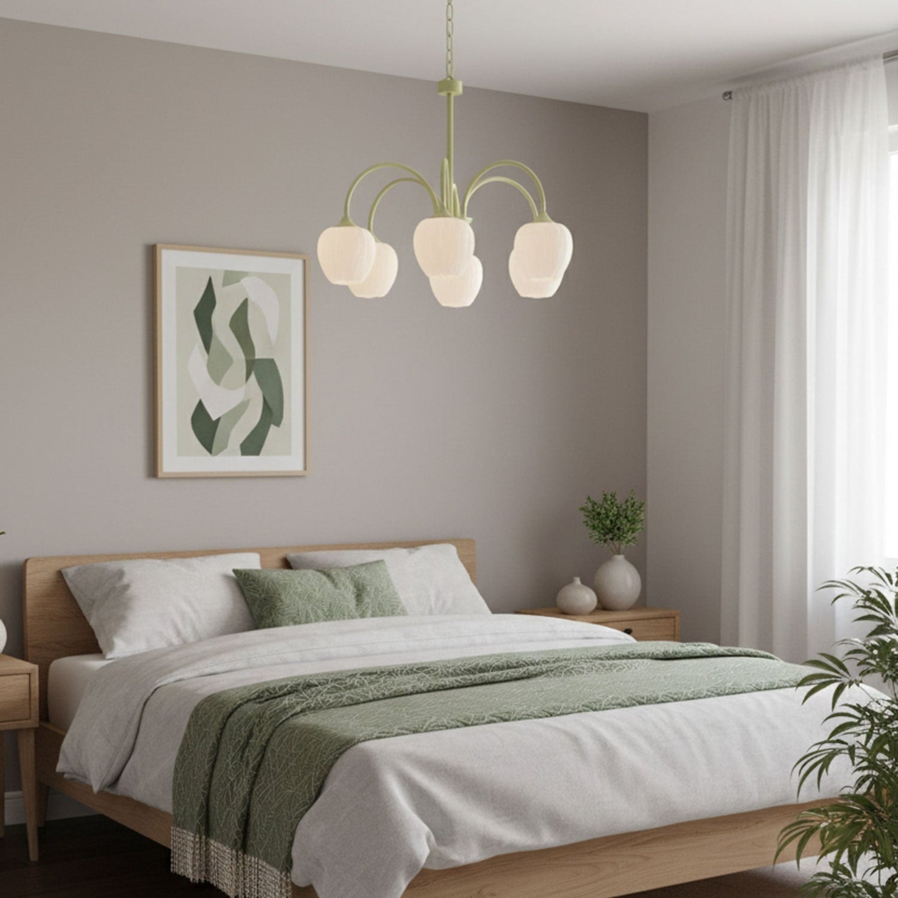Retro Metal And Glass Chandelier With Included Bulbs For Living Room — Halden Lighting