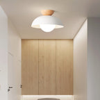 Modern Wood Semi-Flush Ceiling Light for Living Room — Halden Lighting