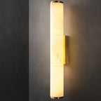 Modern Marble and Copper Wall Light With Warm LED Glow — Halden Lighting