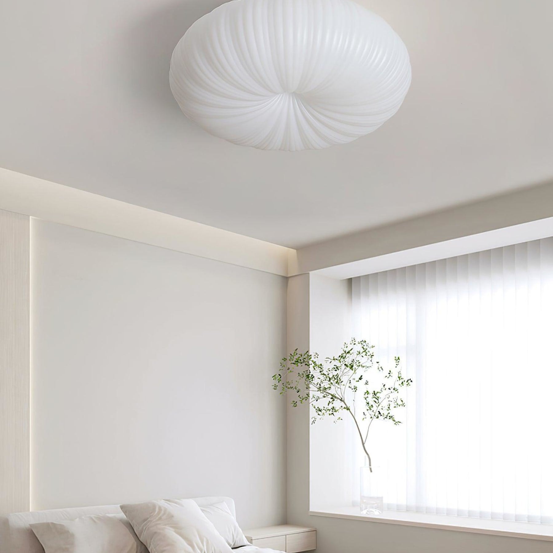 Modern Round Flush Mount Ceiling Light for Living Room — Halden Lighting